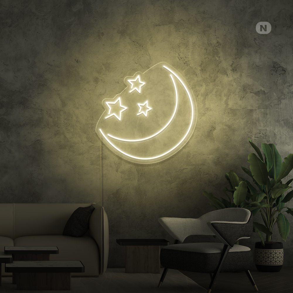 Neon Schild Mond
