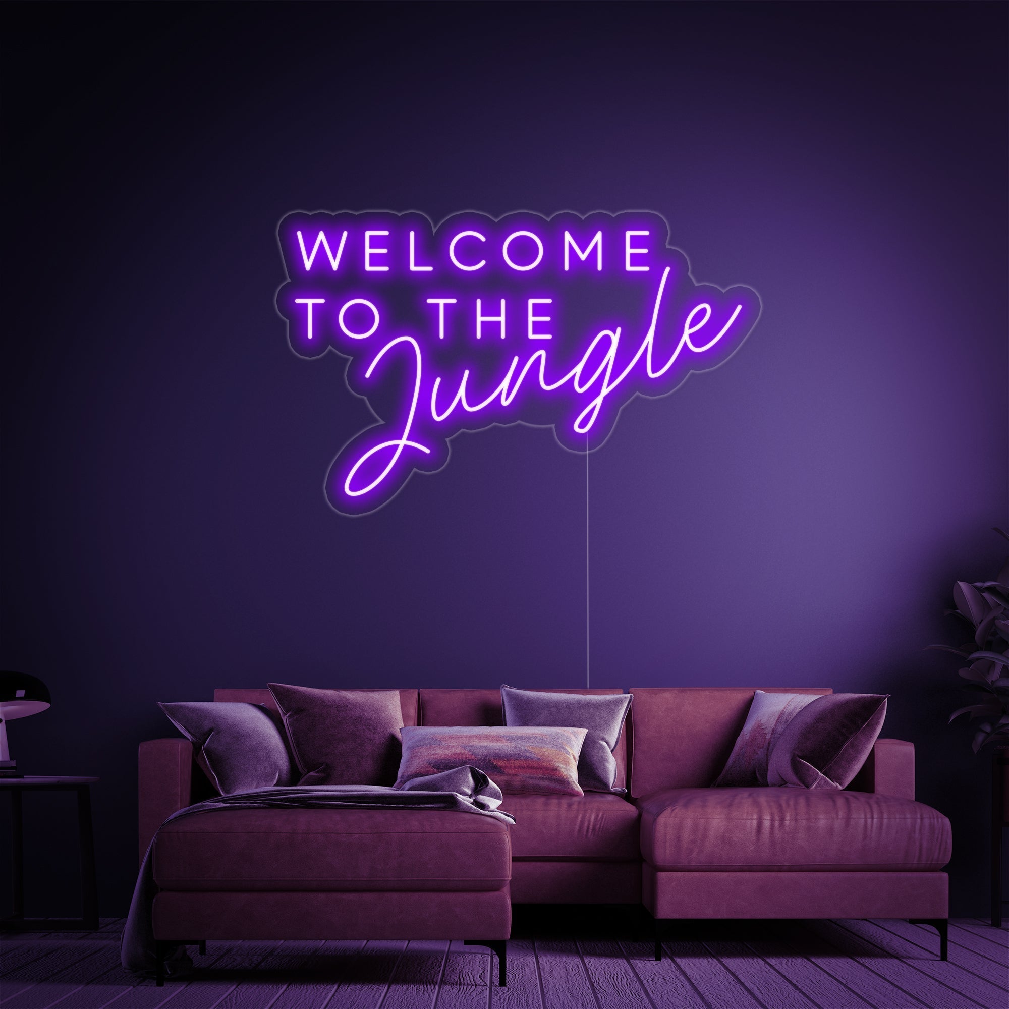 "Welcome to the Jungle" Neonschrift