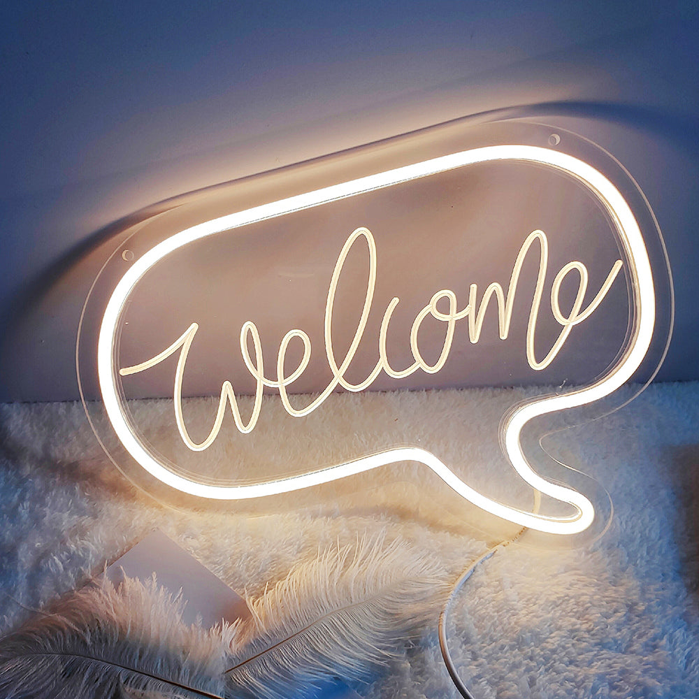 "Welcome" USB Mini LED Neonschrift