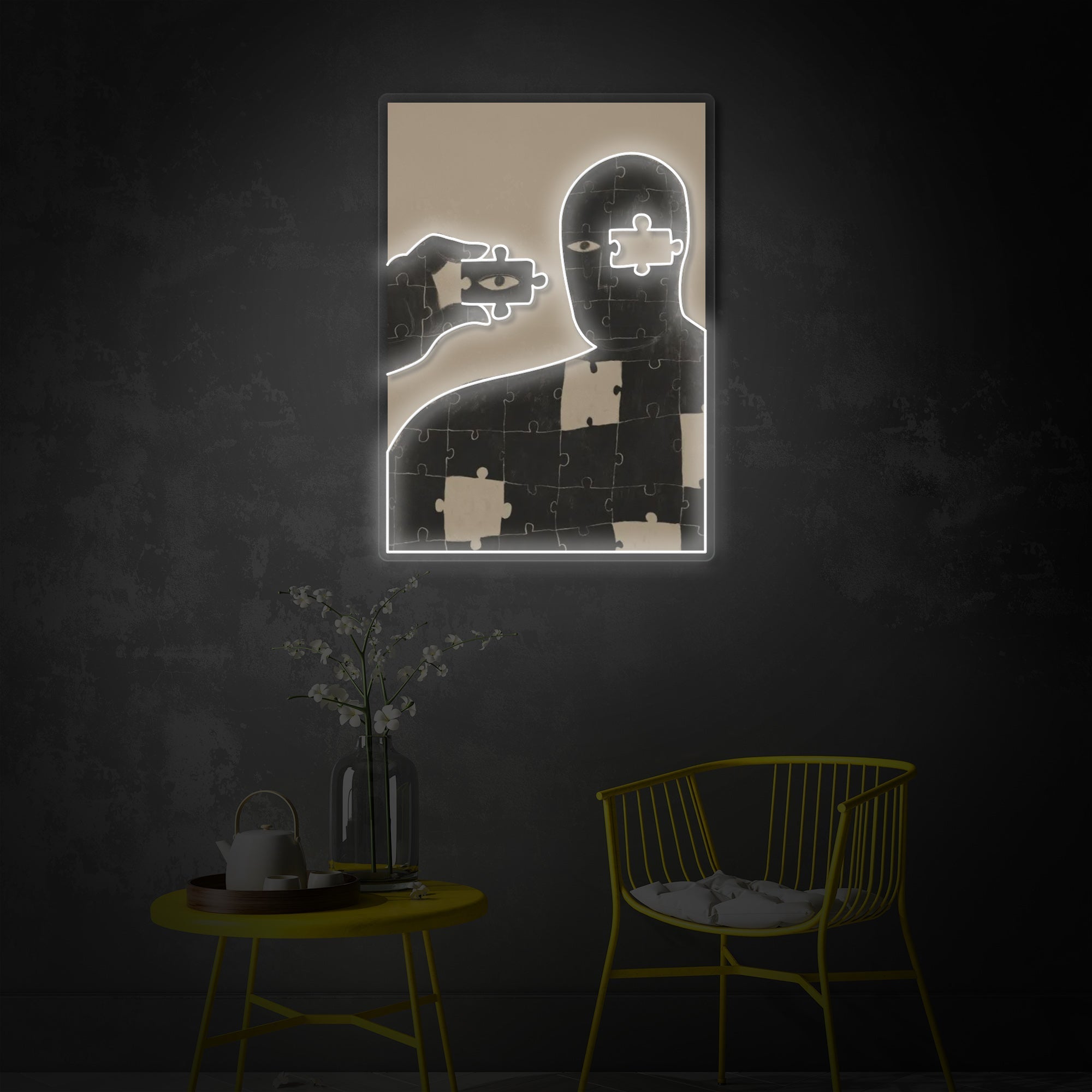 "Ganzes Puzzle" UV-bedruckt LED-Neonschild