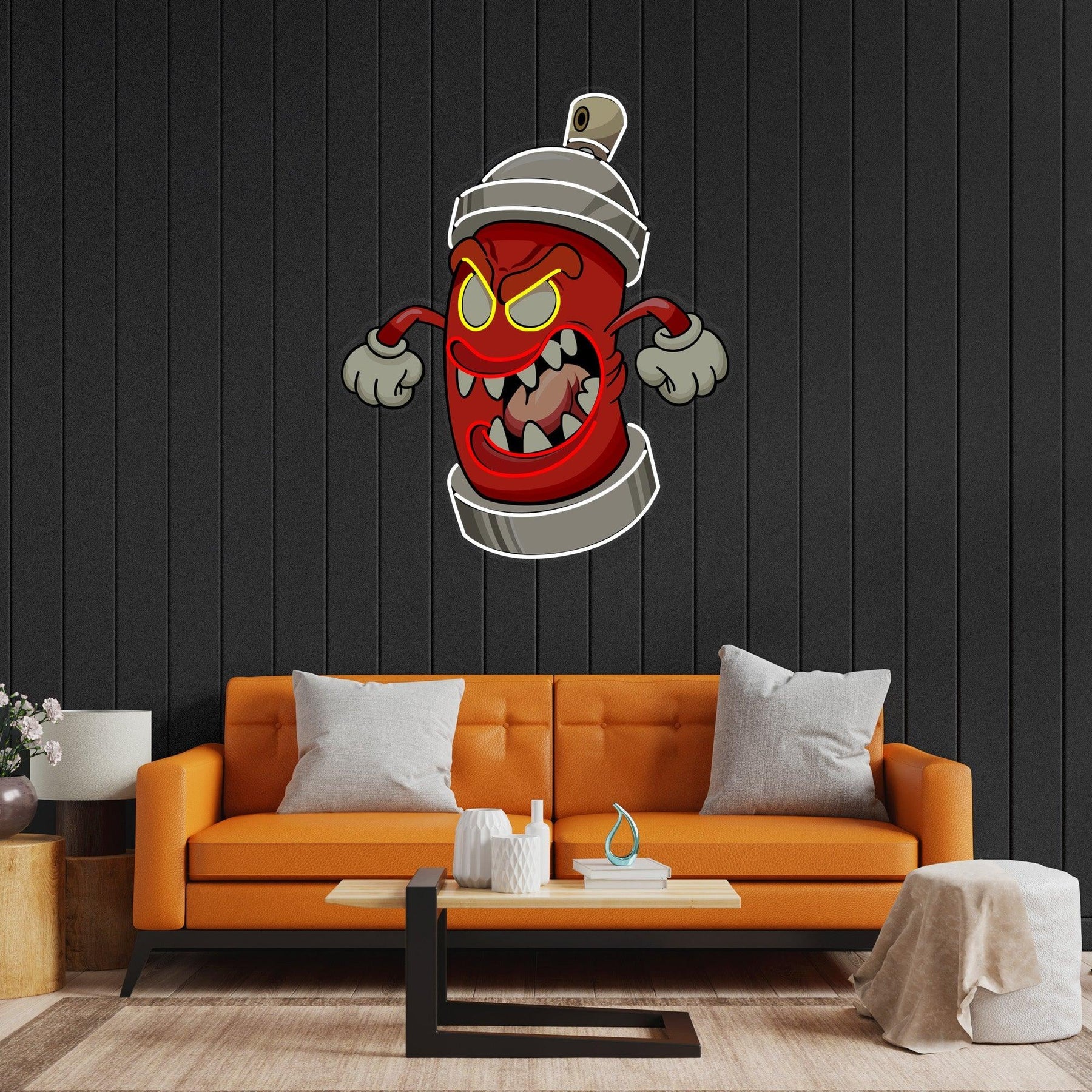 Wütender Feuerhydrant LED Neon Acryl Kunstwerk