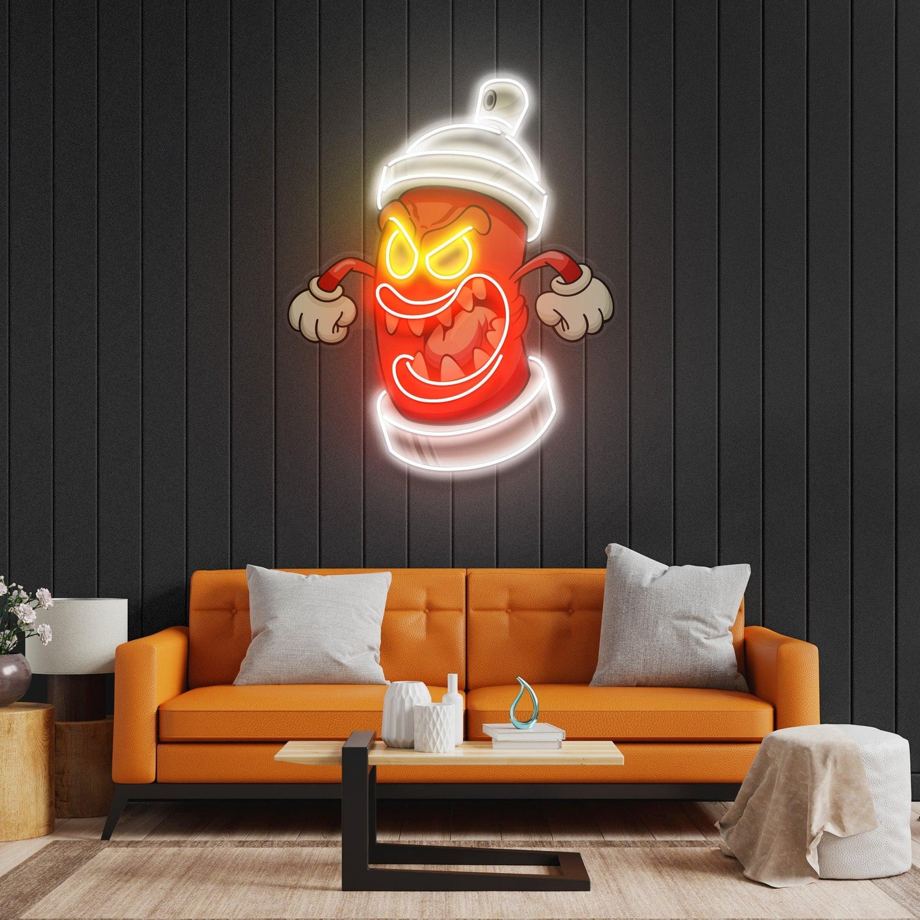 Wütender Feuerhydrant LED Neon Acryl Kunstwerk