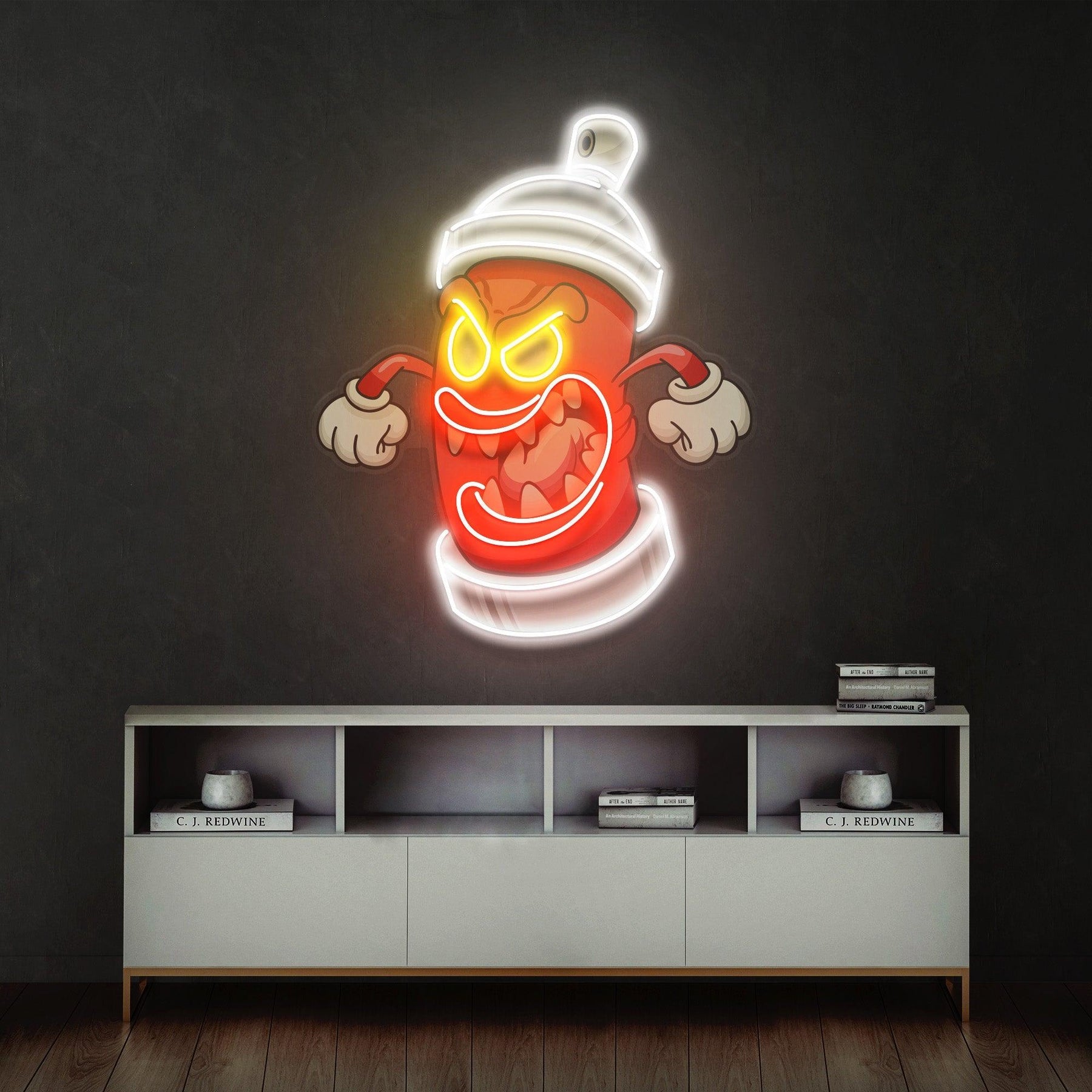 Wütender Feuerhydrant LED Neon Acryl Kunstwerk