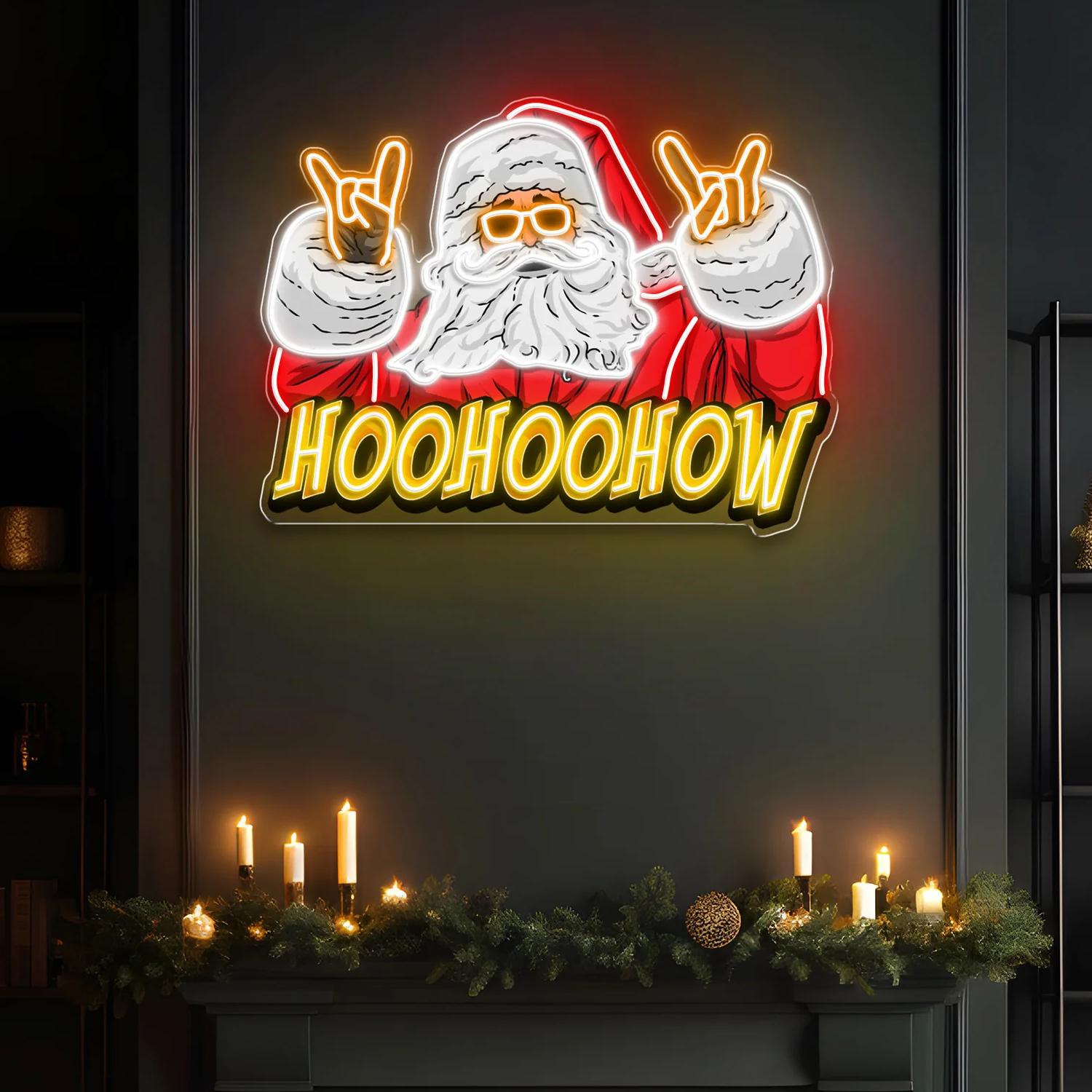 YOLO Claus – Ein fröhliches Neon-Twist-Leuchtreklame-Lichtkunstwerk