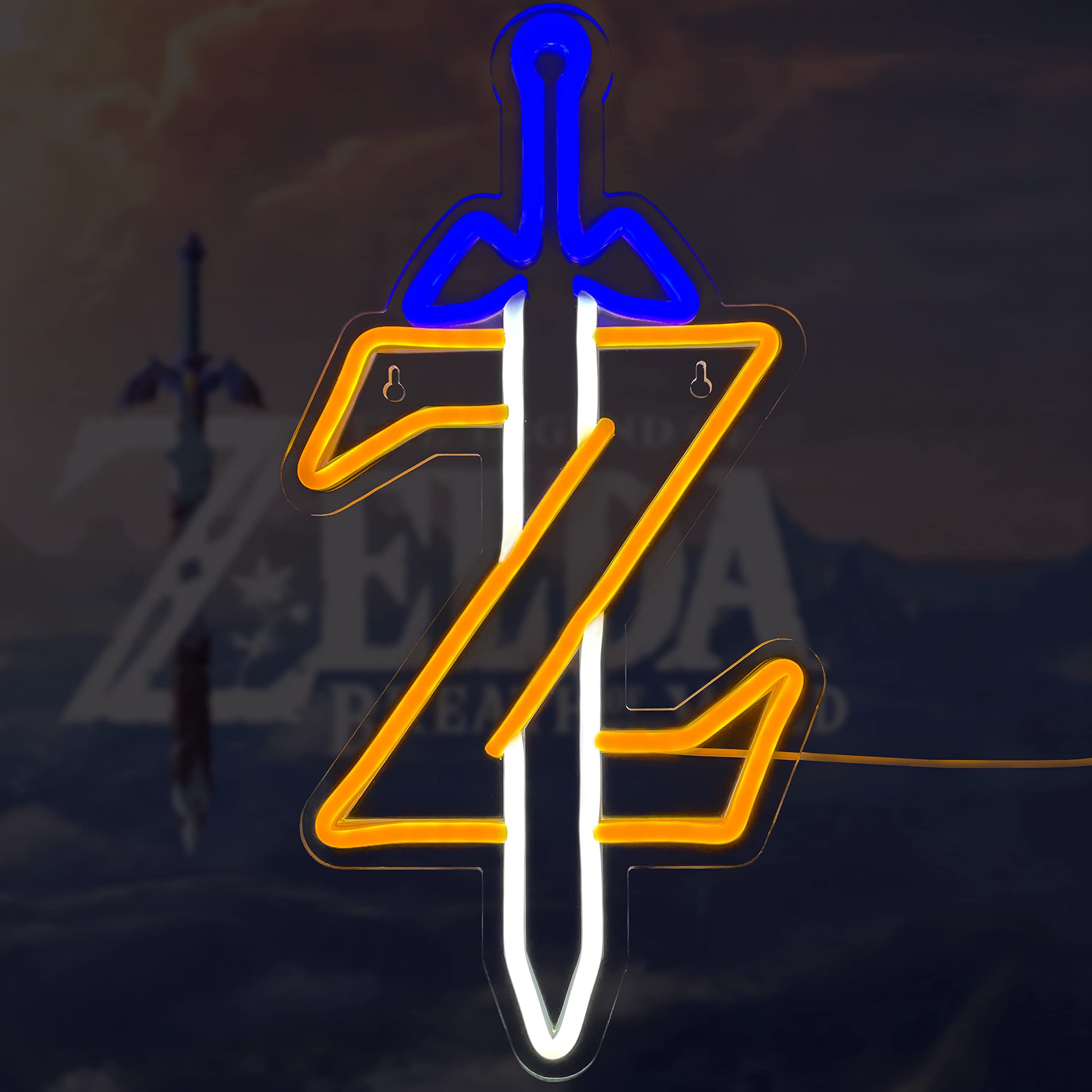 Zelda Schwert Logo Neonlicht