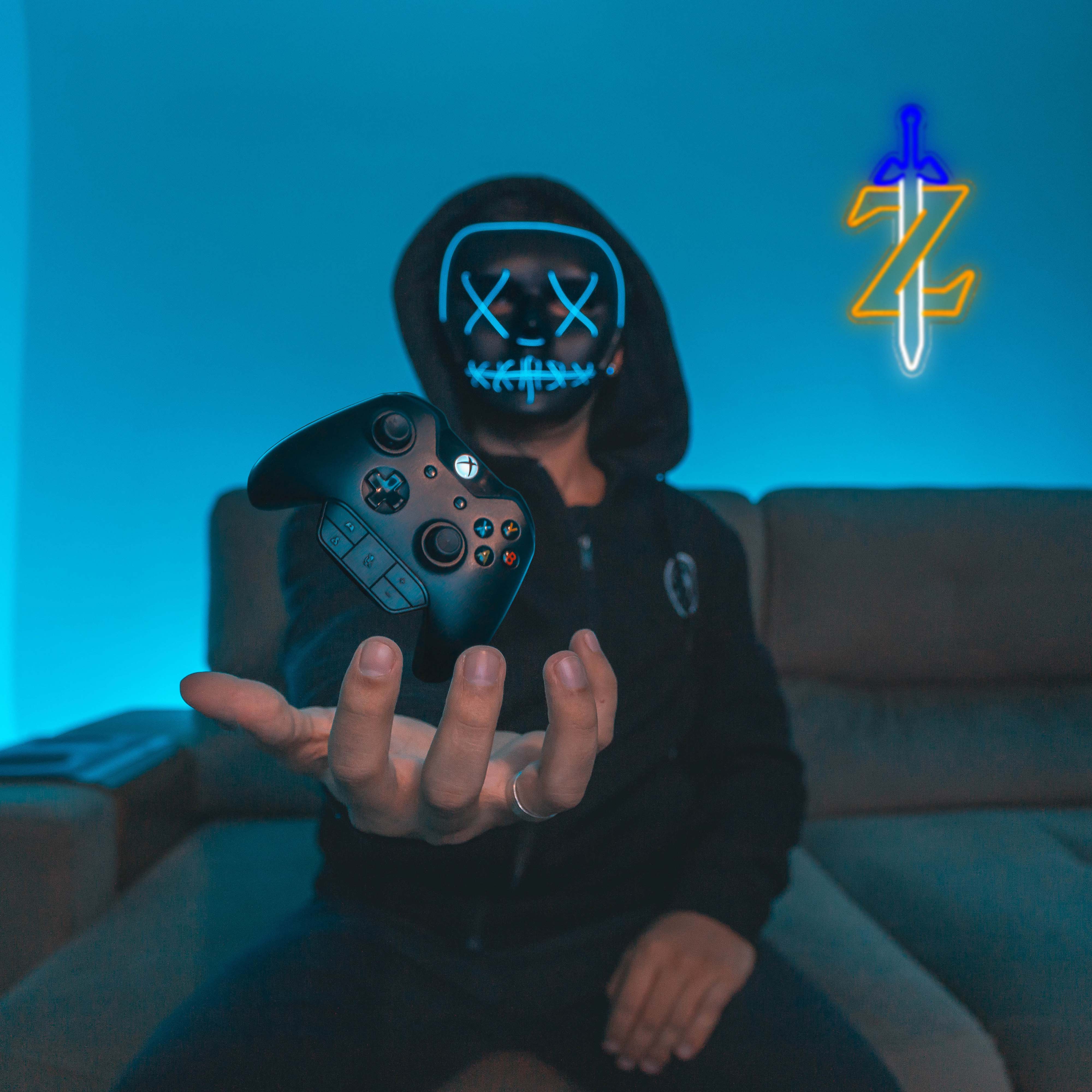 Zelda Schwert Logo Neonlicht