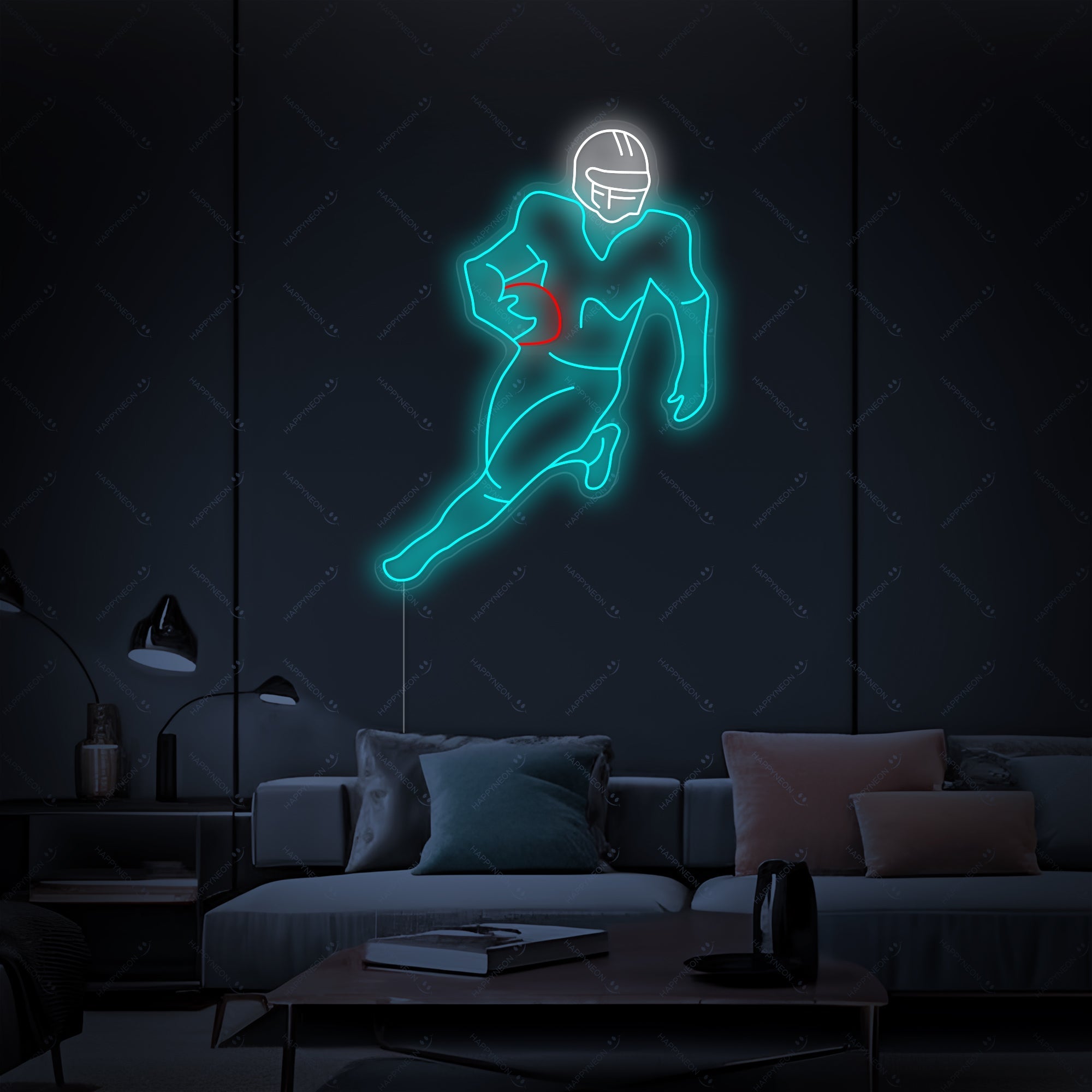 "American Football Spieler" Neonschild