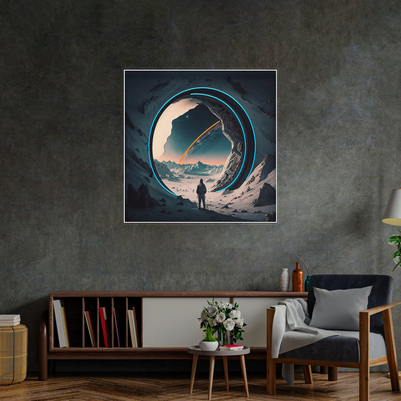 Astronauten Erleben Raumfahrt LED Neon Pop Art