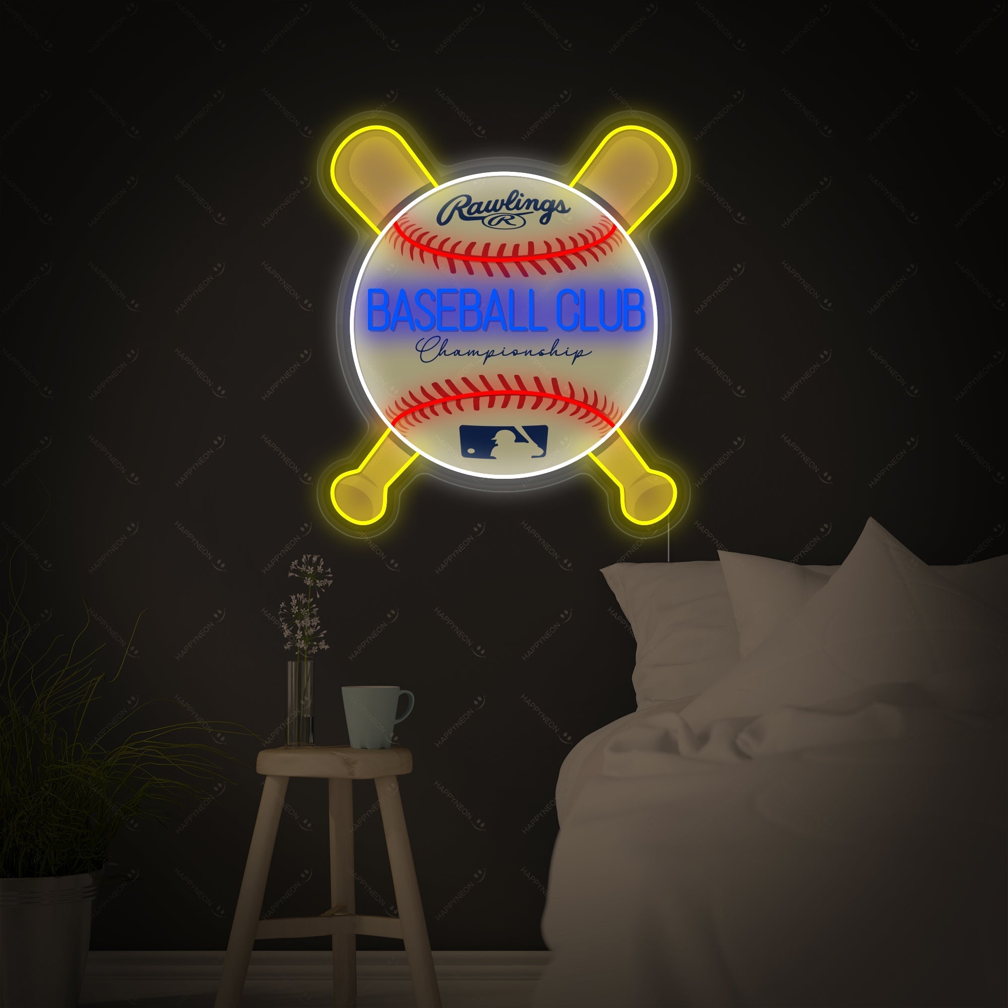 "Baseball Club" Neonschild