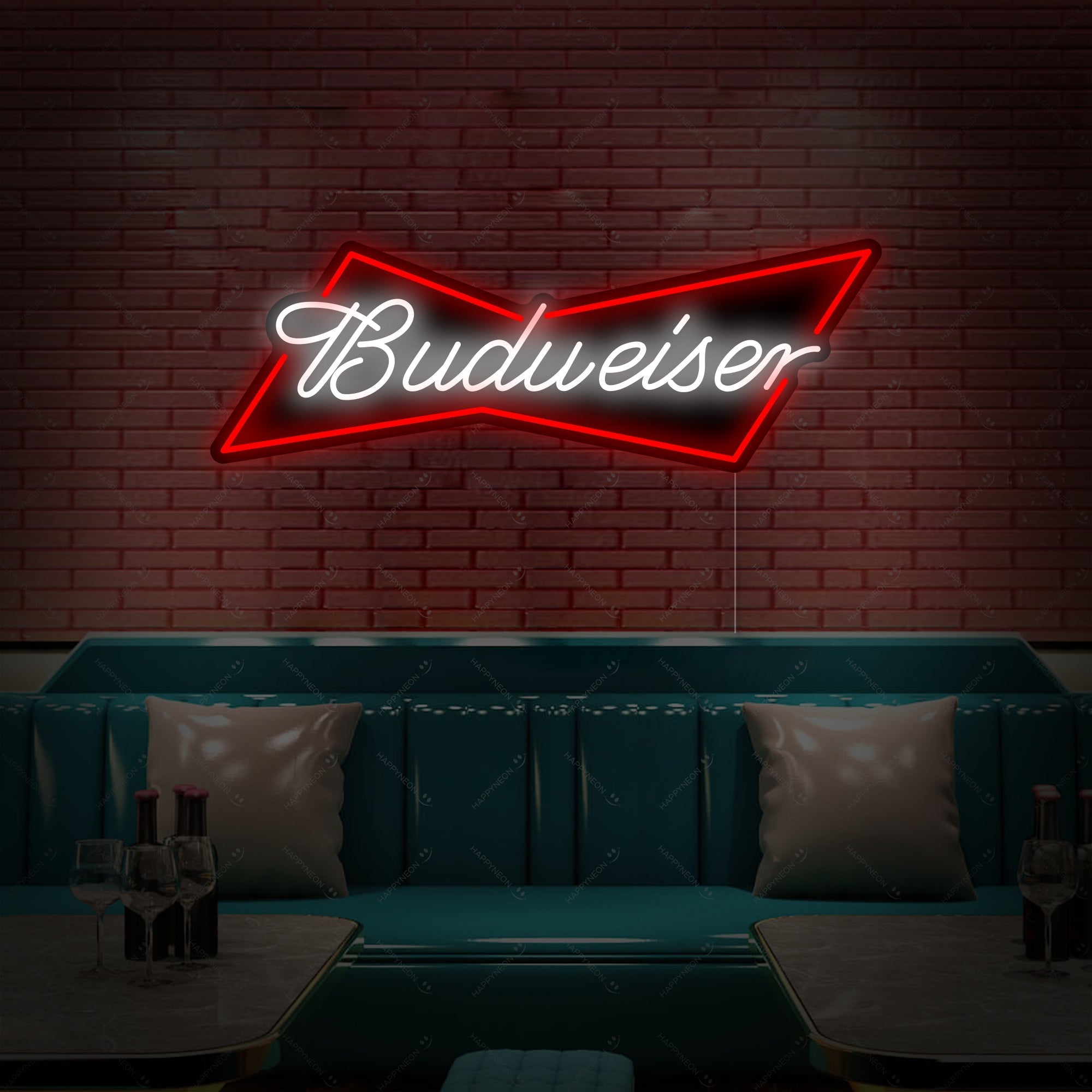 Budweiser Bowtie Neonschrift