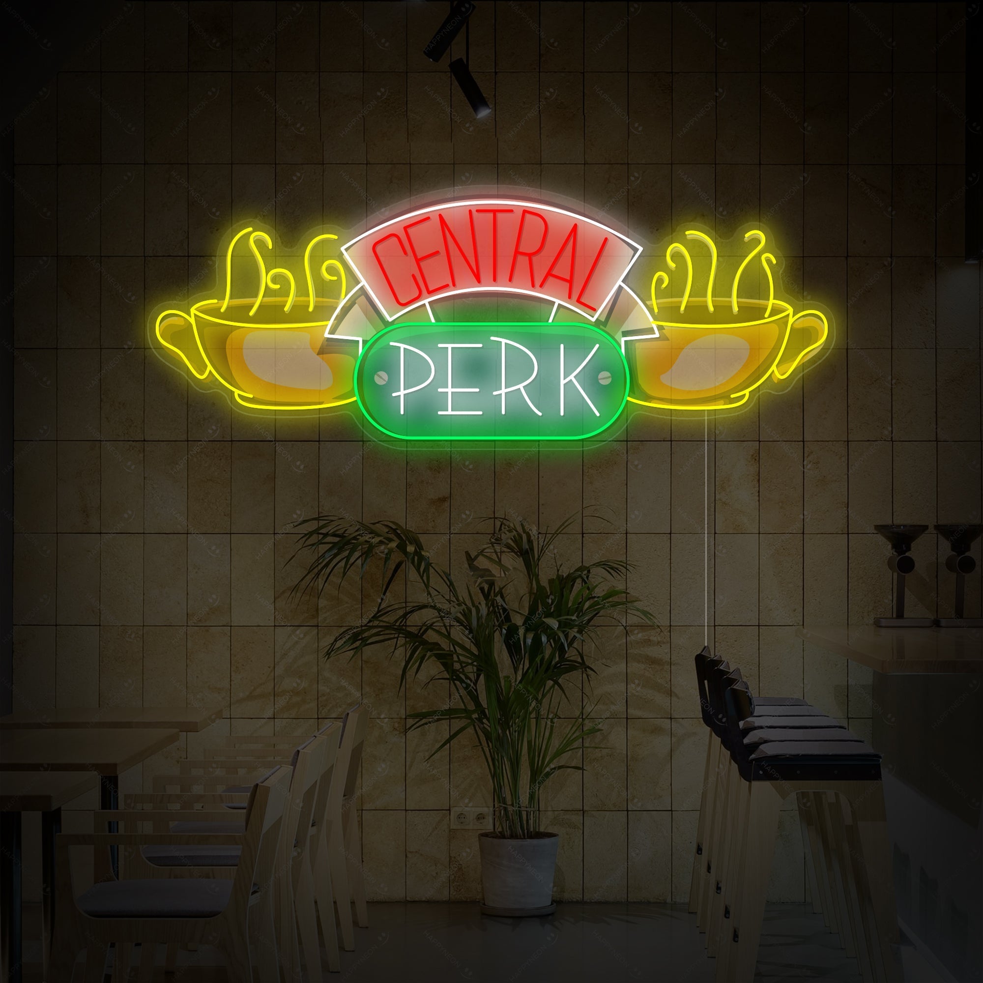"Zentraler Perk" Neonschild