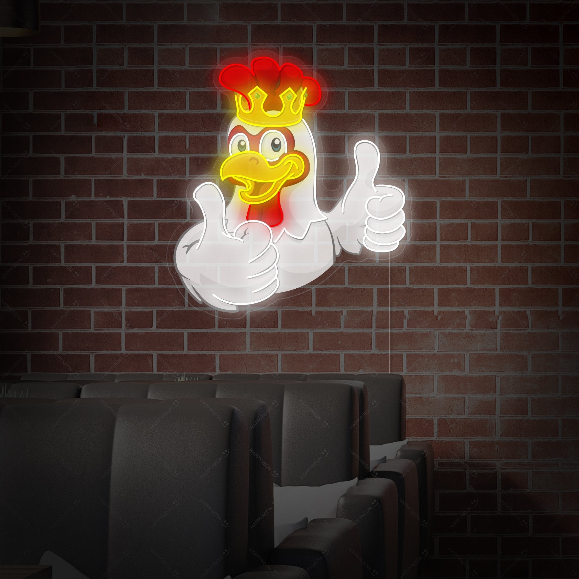 "Hähnchen" Neonschild