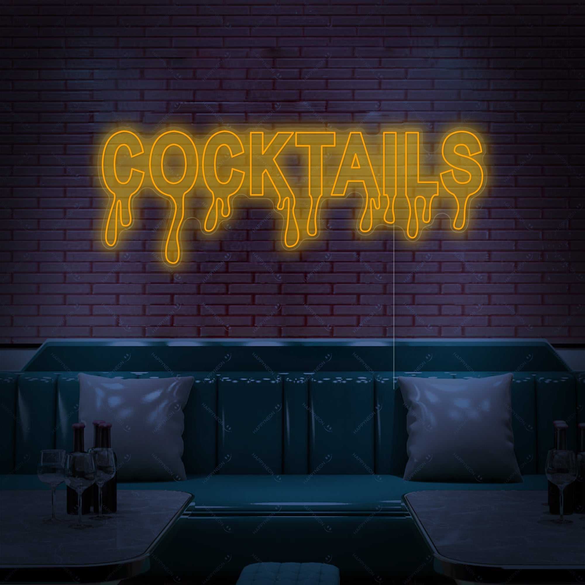 "Cocktails" Neonschild, Cocktailschild, Cocktail Leuchtreklame