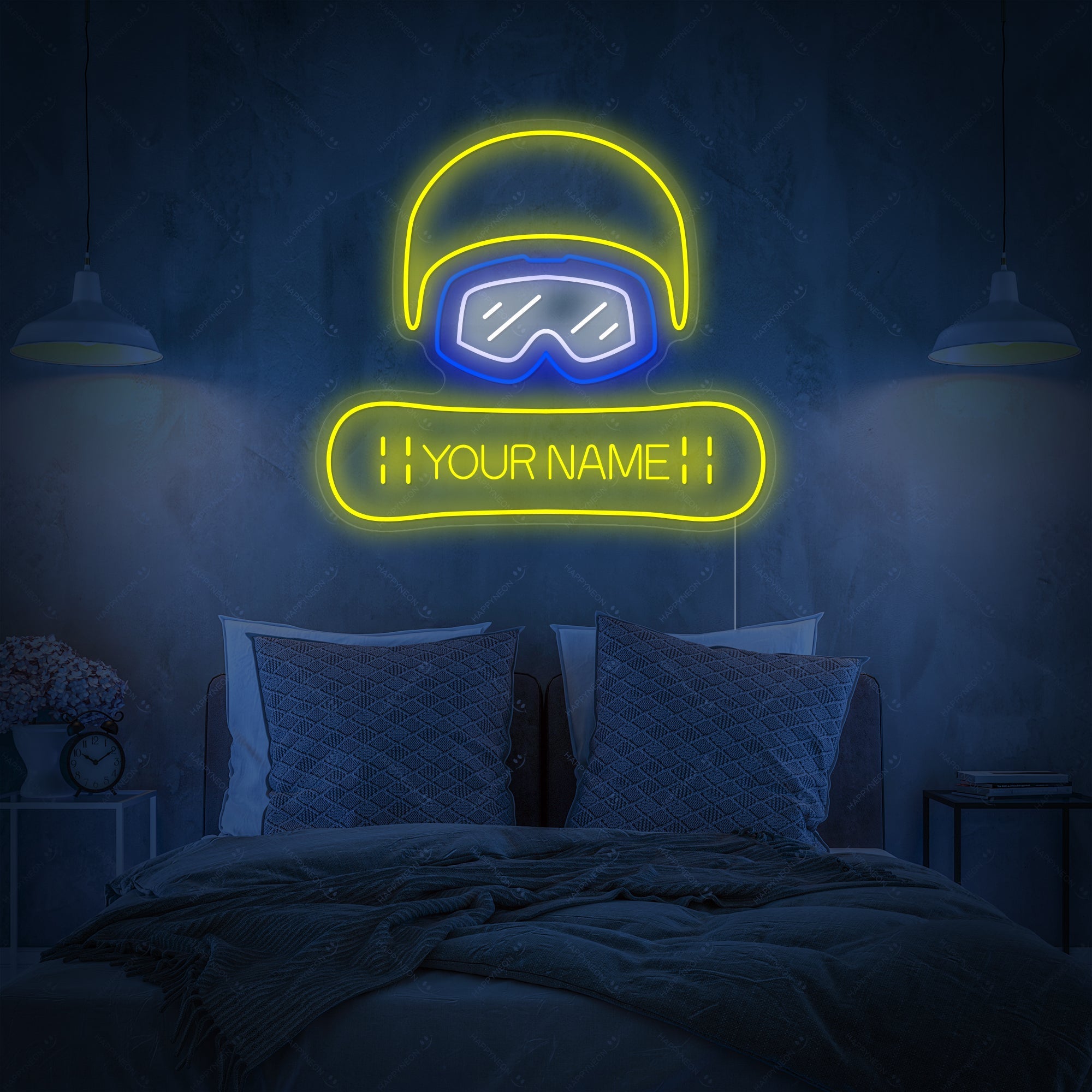 "Benutzerdefiniertes Snowboard" Neonschild, Snowboard Leuchtreklame