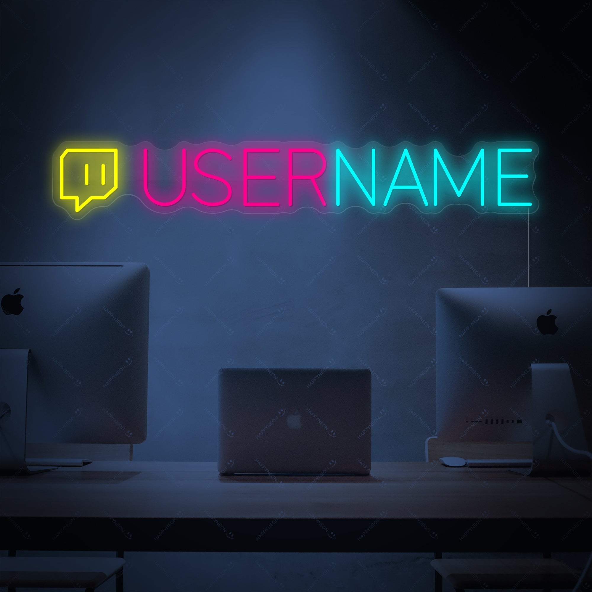 "Benutzerdefiniertes Twitch-Logo" Neonschild