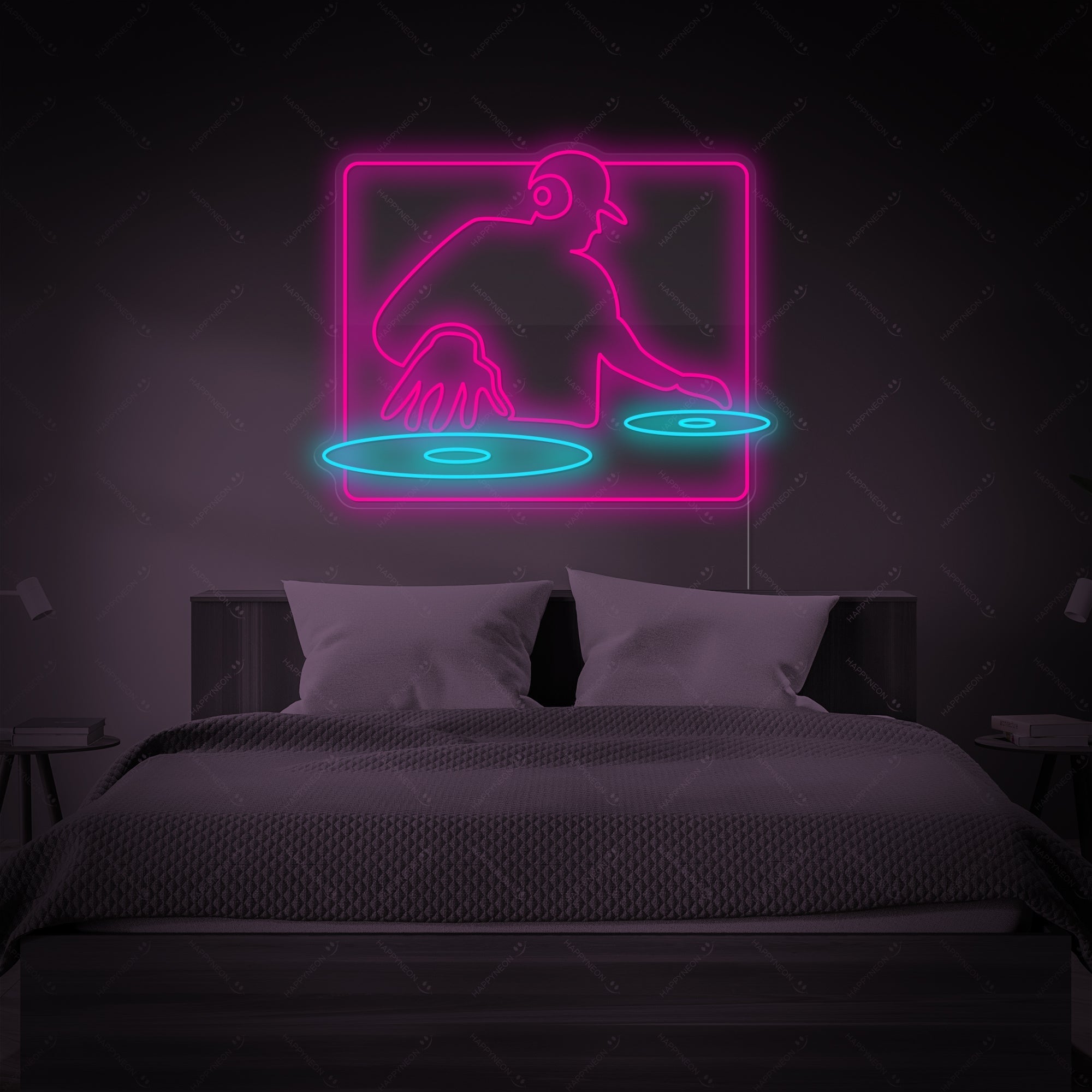 "Dj spielend" Neonschild