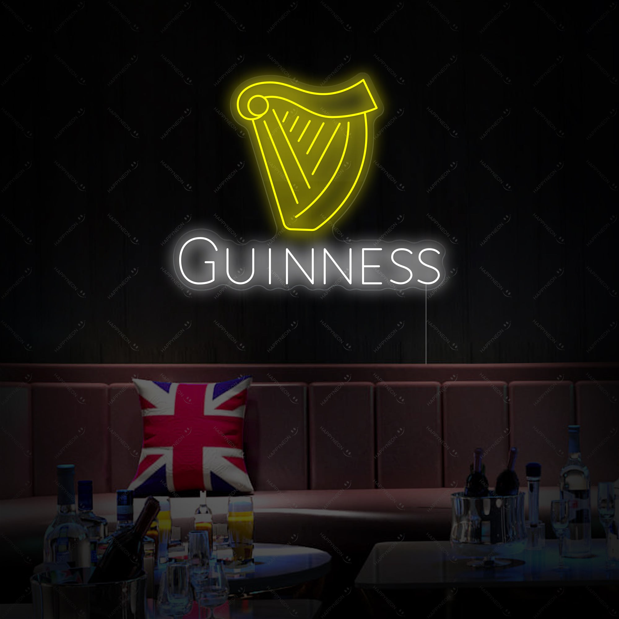 "Guin Irish Lager" Neonschild