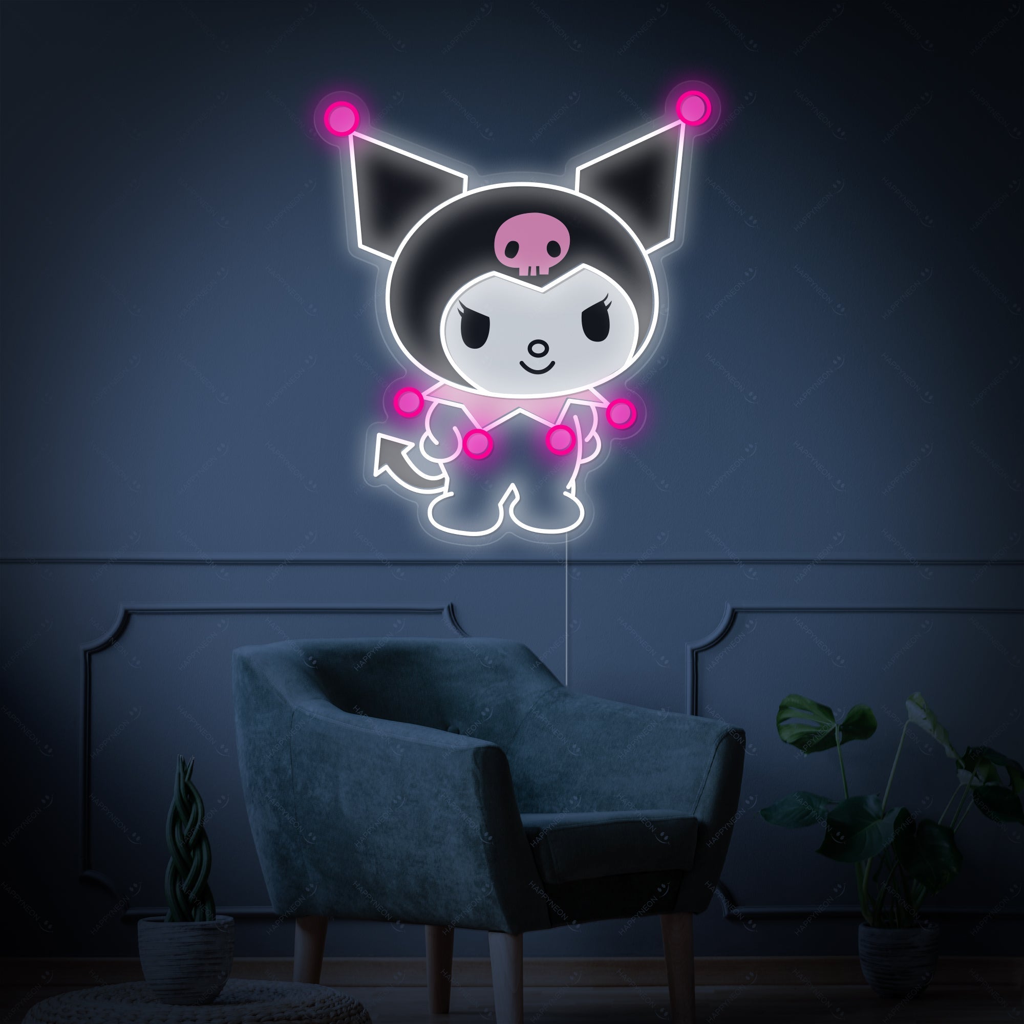 "Kuromi Anime" Neonschild