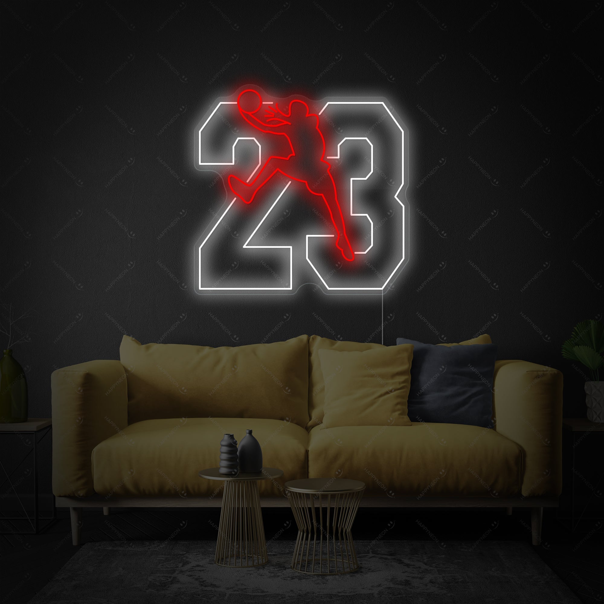 "Nr.23 Basketballspieler" Neonschild