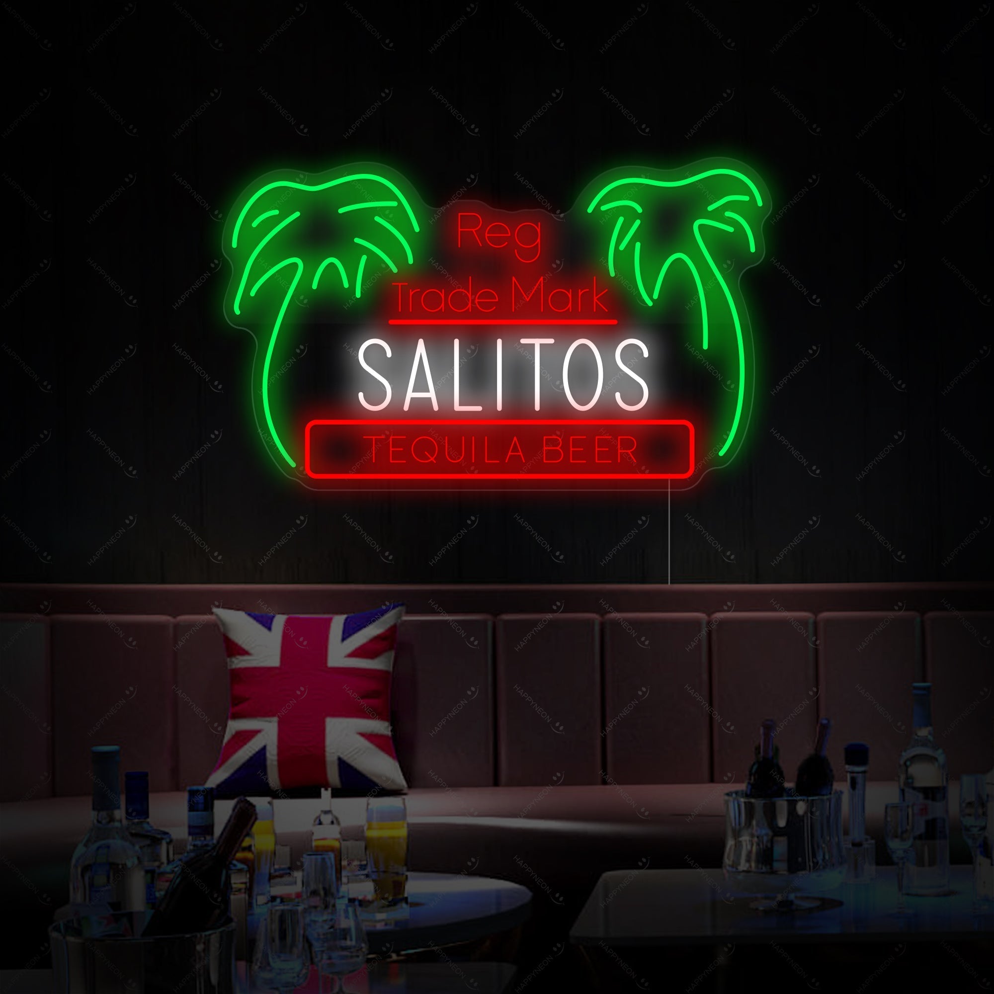 "Salitos-Palme" Neonschild