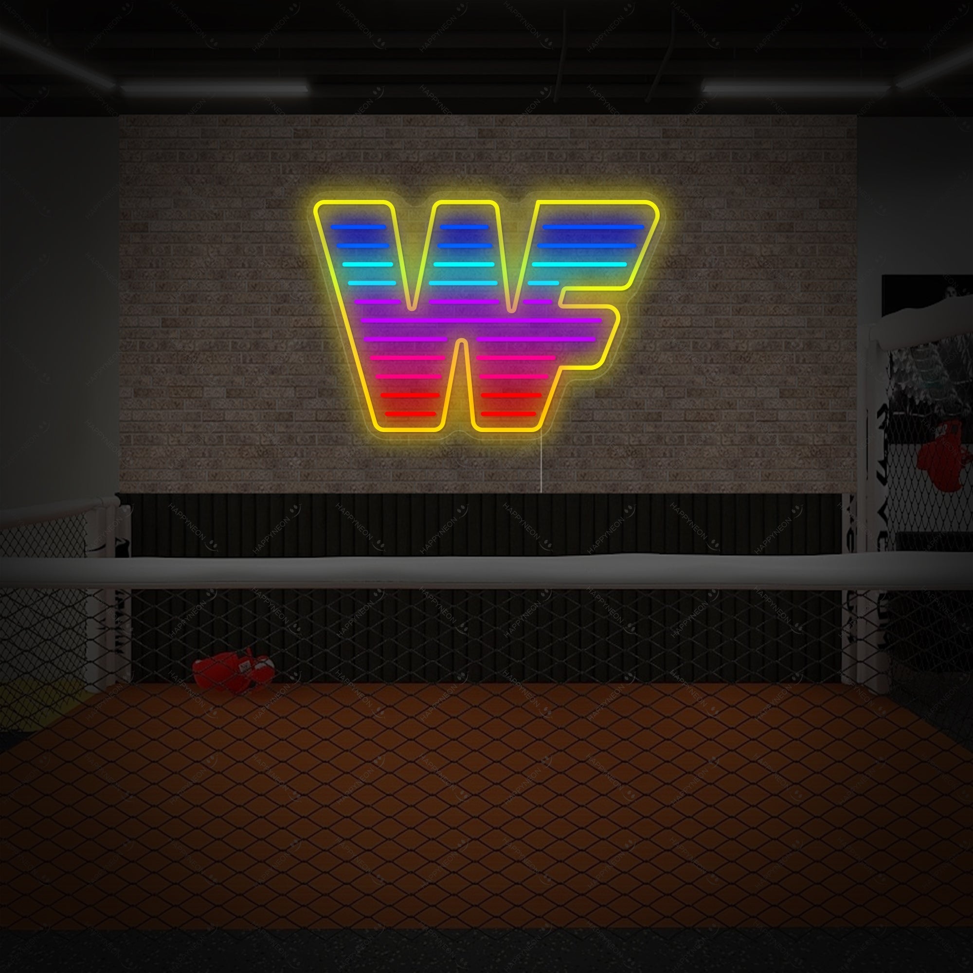 "Wwf Wrestling" Neonschild, Gym Leuchtreklame, Gym Deko